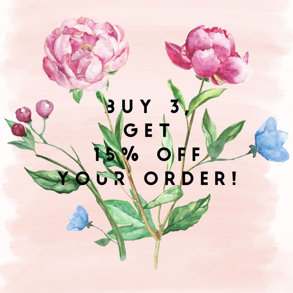 Sale! Buy 3 or more, 15% off!!!